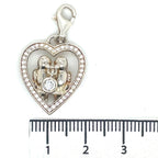 Thomas Sabo Lovebirds Heart Cubic Zirconia and Silver Charm