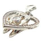 Thomas Sabo Lovebirds Heart Cubic Zirconia and Silver Charm