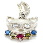 Thomas Sabo Cubic Zirconia and Silver Cat Charm