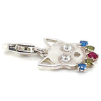 Thomas Sabo Cubic Zirconia and Silver Cat Charm