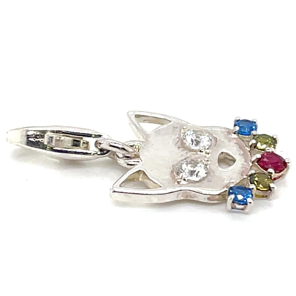 Thomas Sabo Cubic Zirconia and Silver Cat Charm