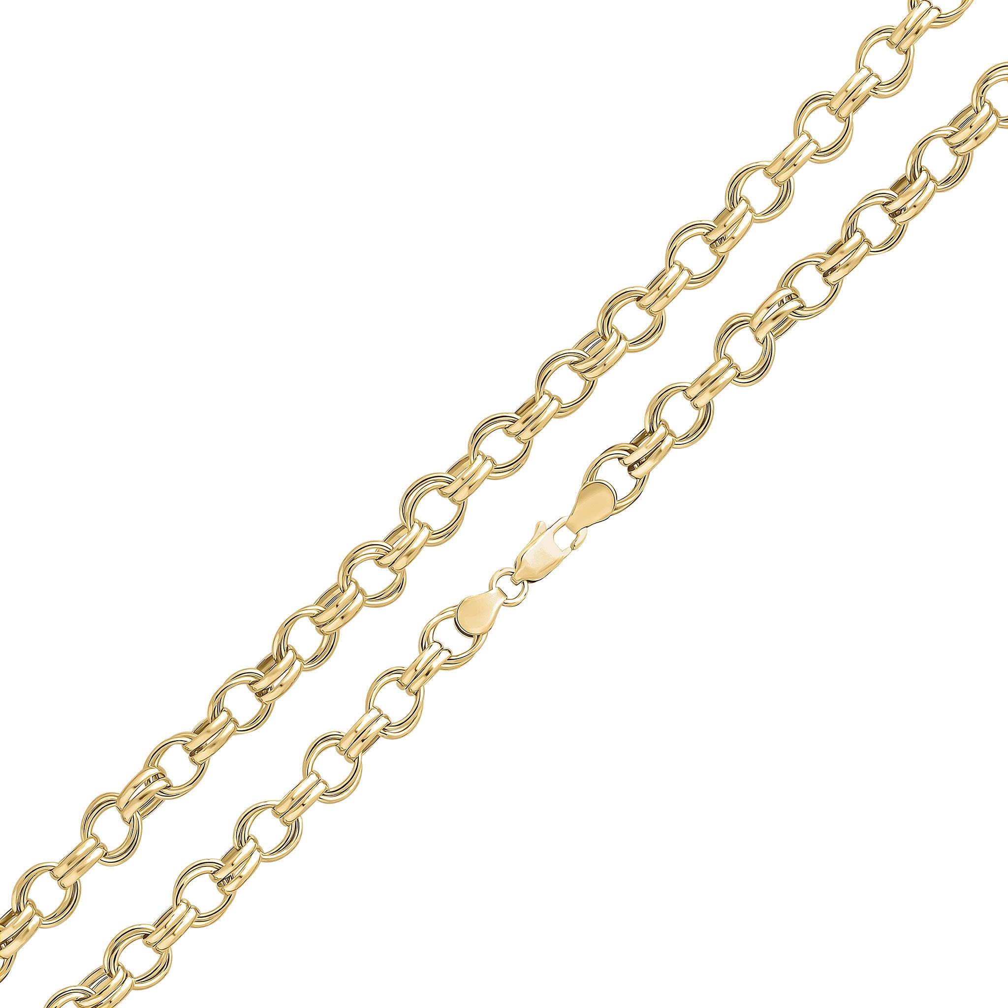 9ct Yellow Gold Handmade 8mm Fancy Belcher 8