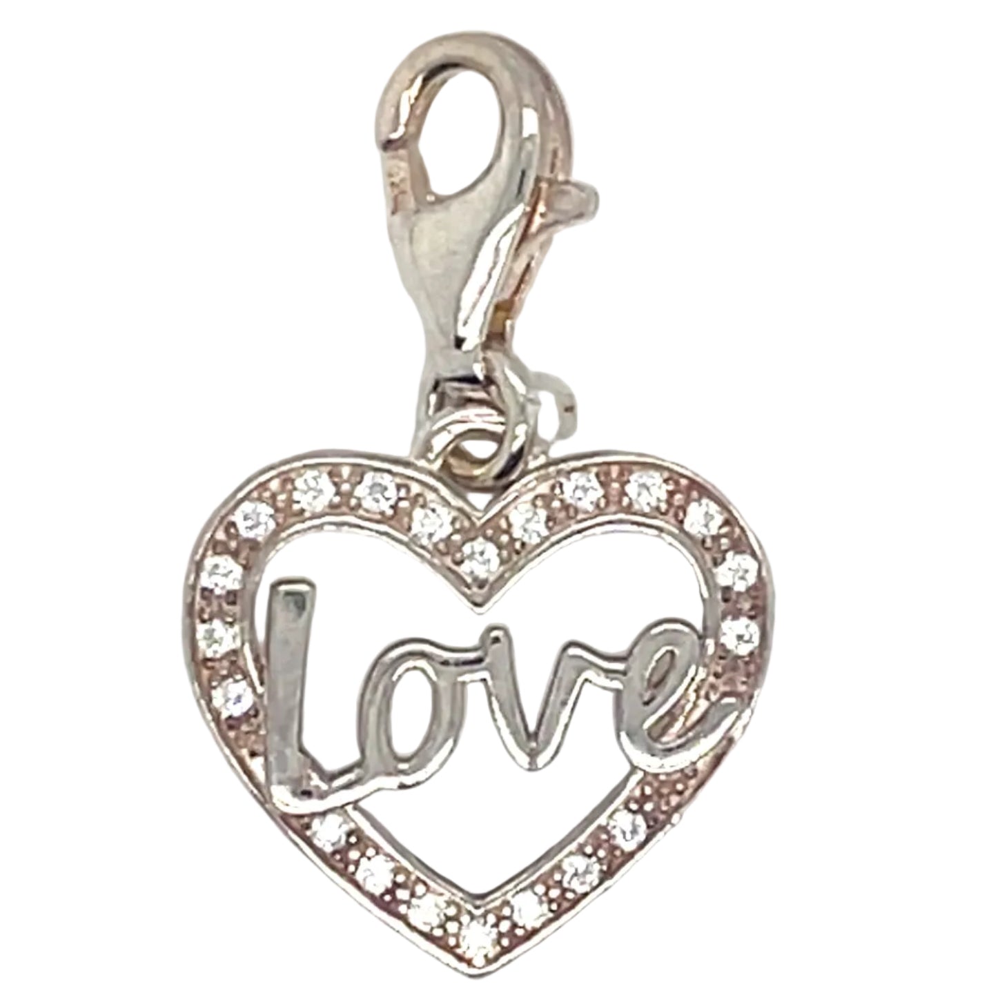 Thomas Sabo Love Heart Cubic Zirconia and Silver Charm