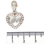 Thomas Sabo Love Heart Cubic Zirconia and Silver Charm