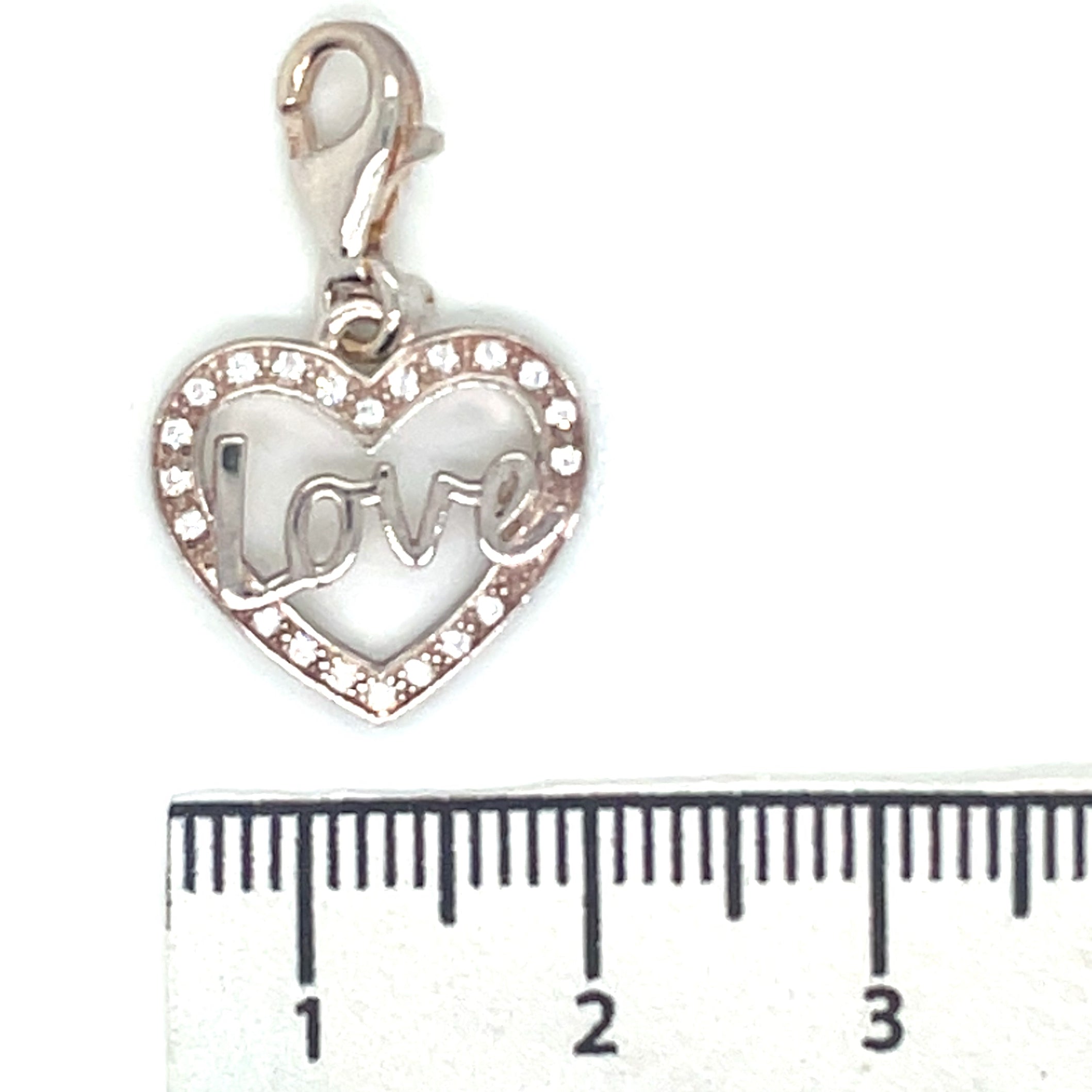 Thomas Sabo Love Heart Cubic Zirconia and Silver Charm