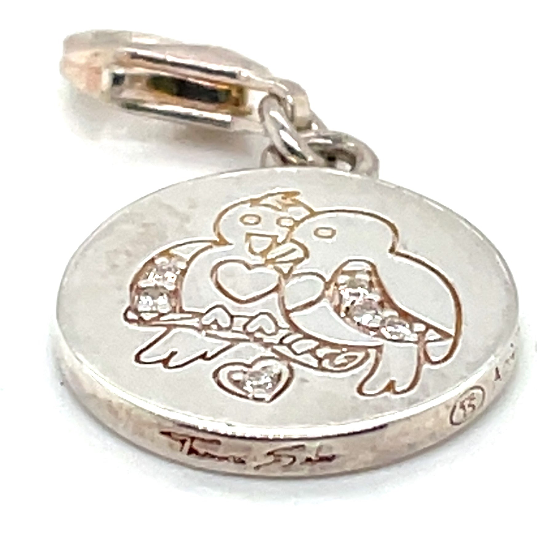 Thomas Sabo Silver and Cubic Zirconia Lovebirds Charm