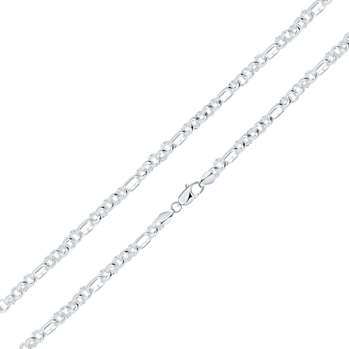Silver 5mm Plain Round Belcher - Bar 1