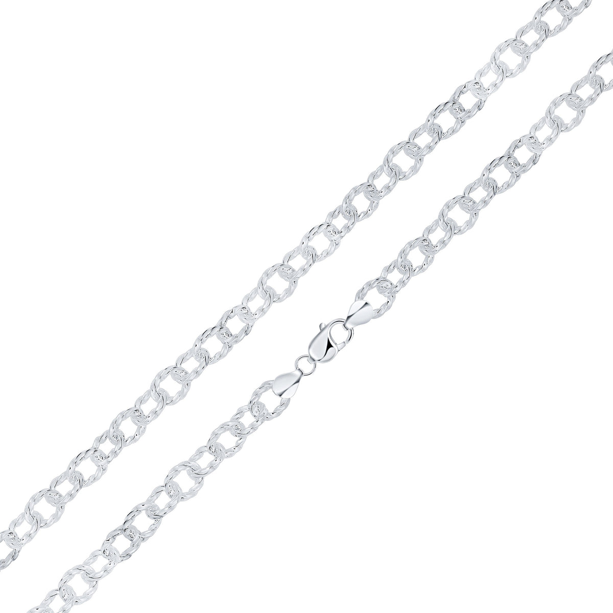 Silver 11mm Oval Twist 1