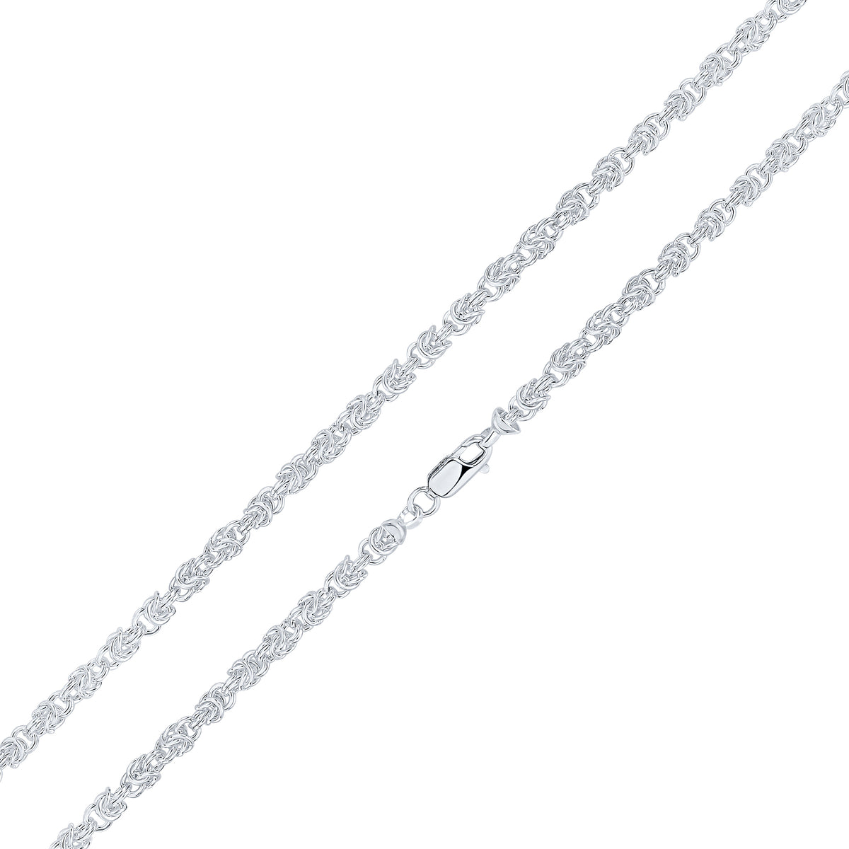 Silver 4mm Byzantine 1