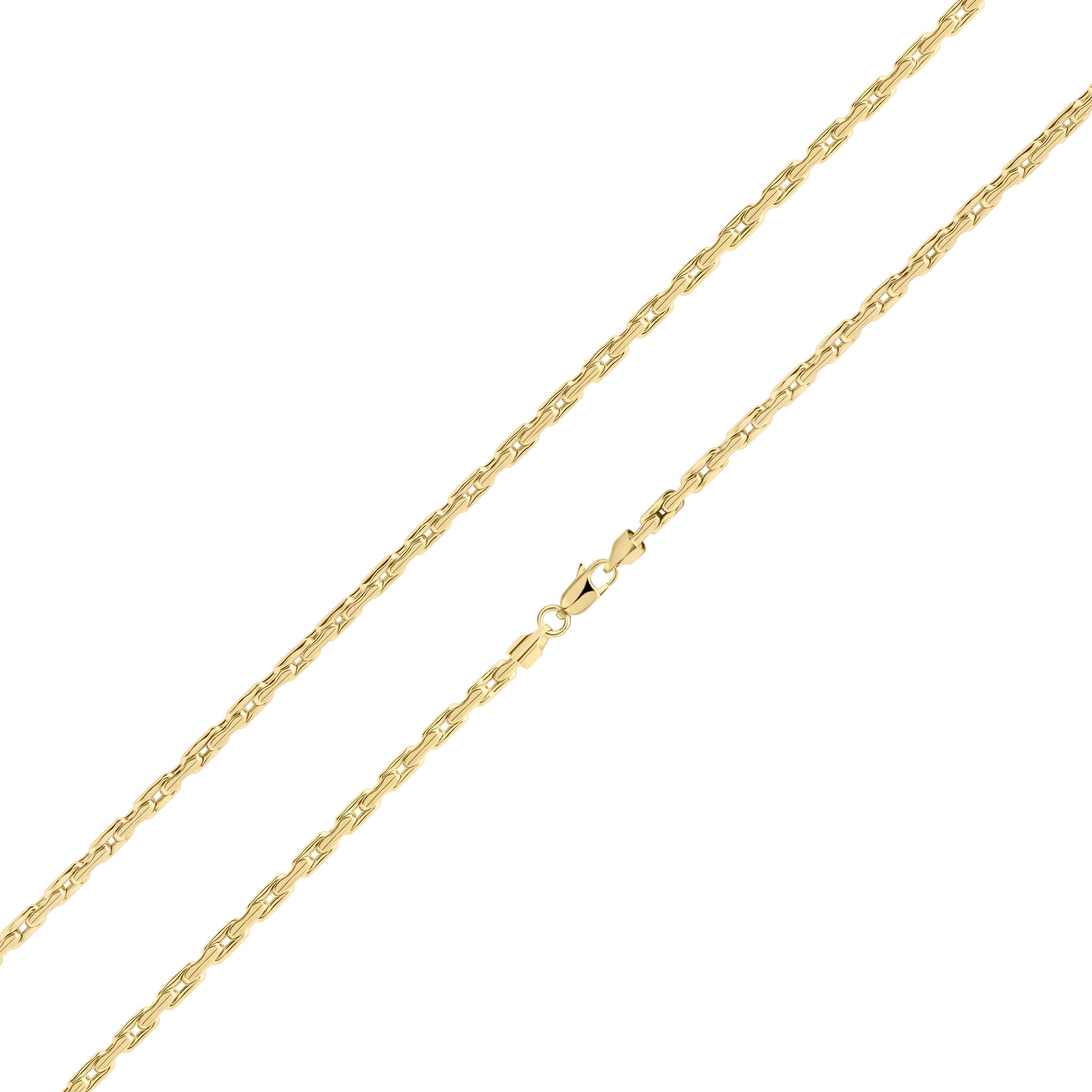 9ct Yellow Gold 7.5 2mm Rect Swage Handmade