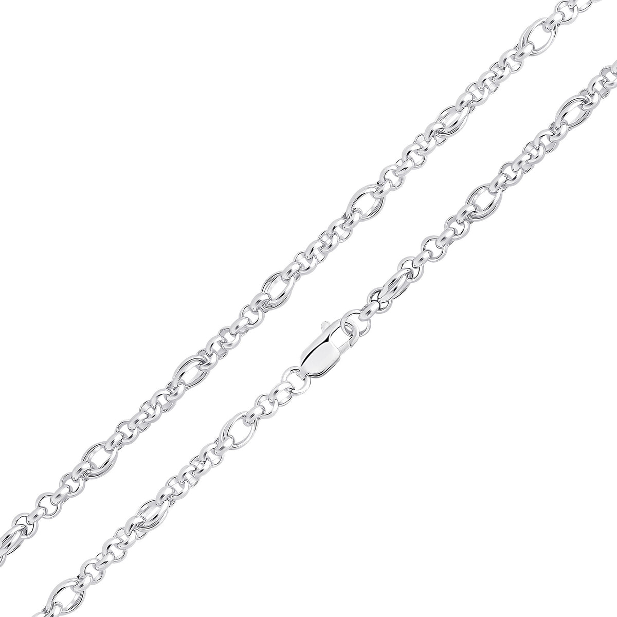 Silver 6.5mm Oval Round Belcher 1