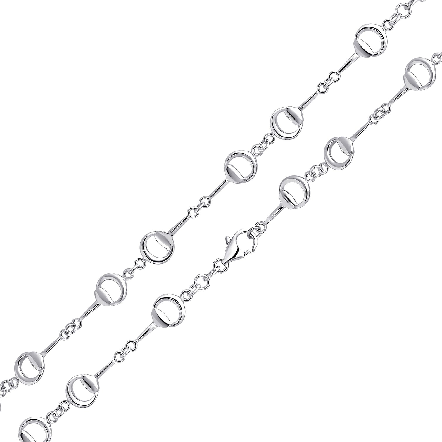 Silver 10.2mm Handmade Snaffle Chain