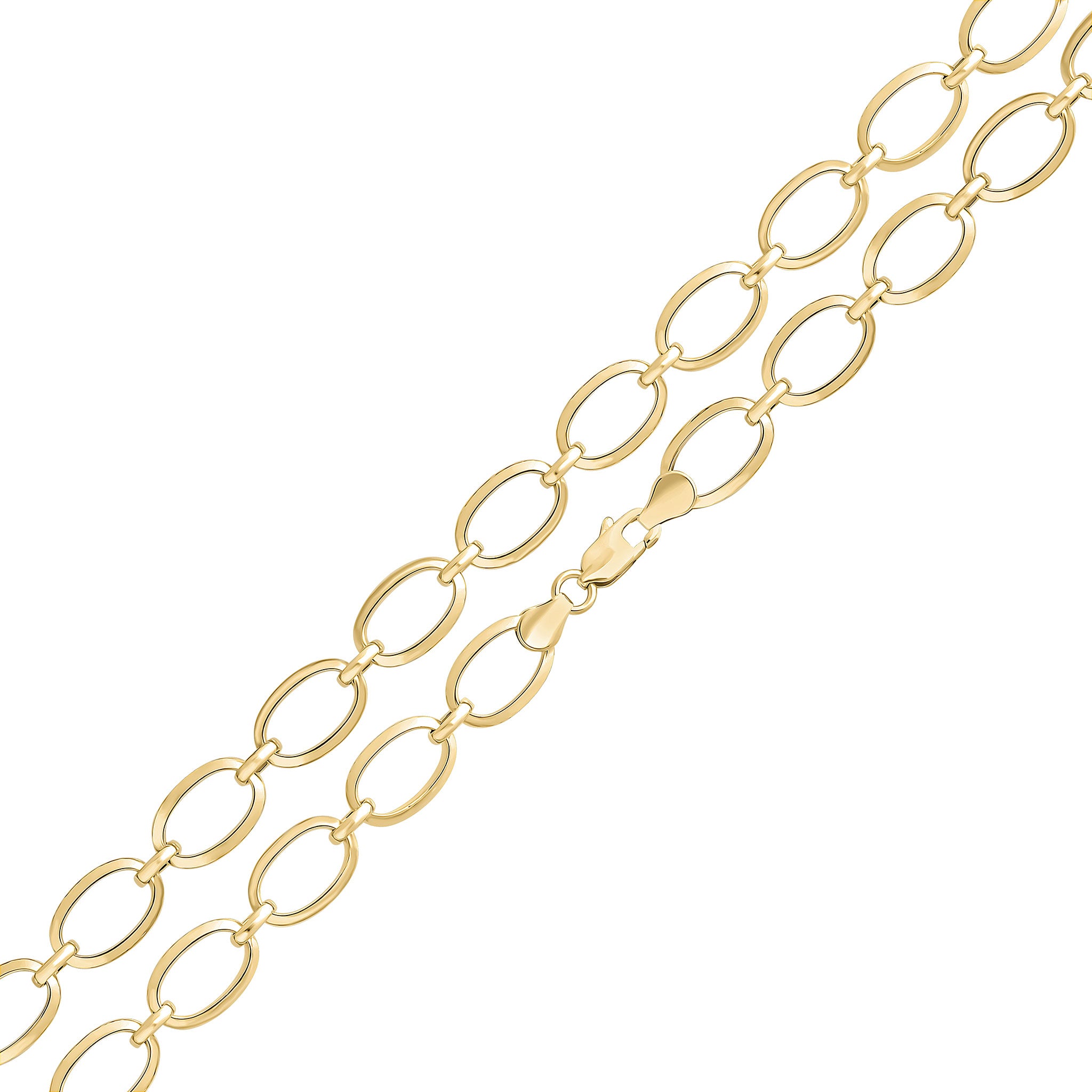 9ct Yellow Gold Handmade 7.7mm Oval Fanc 7.5