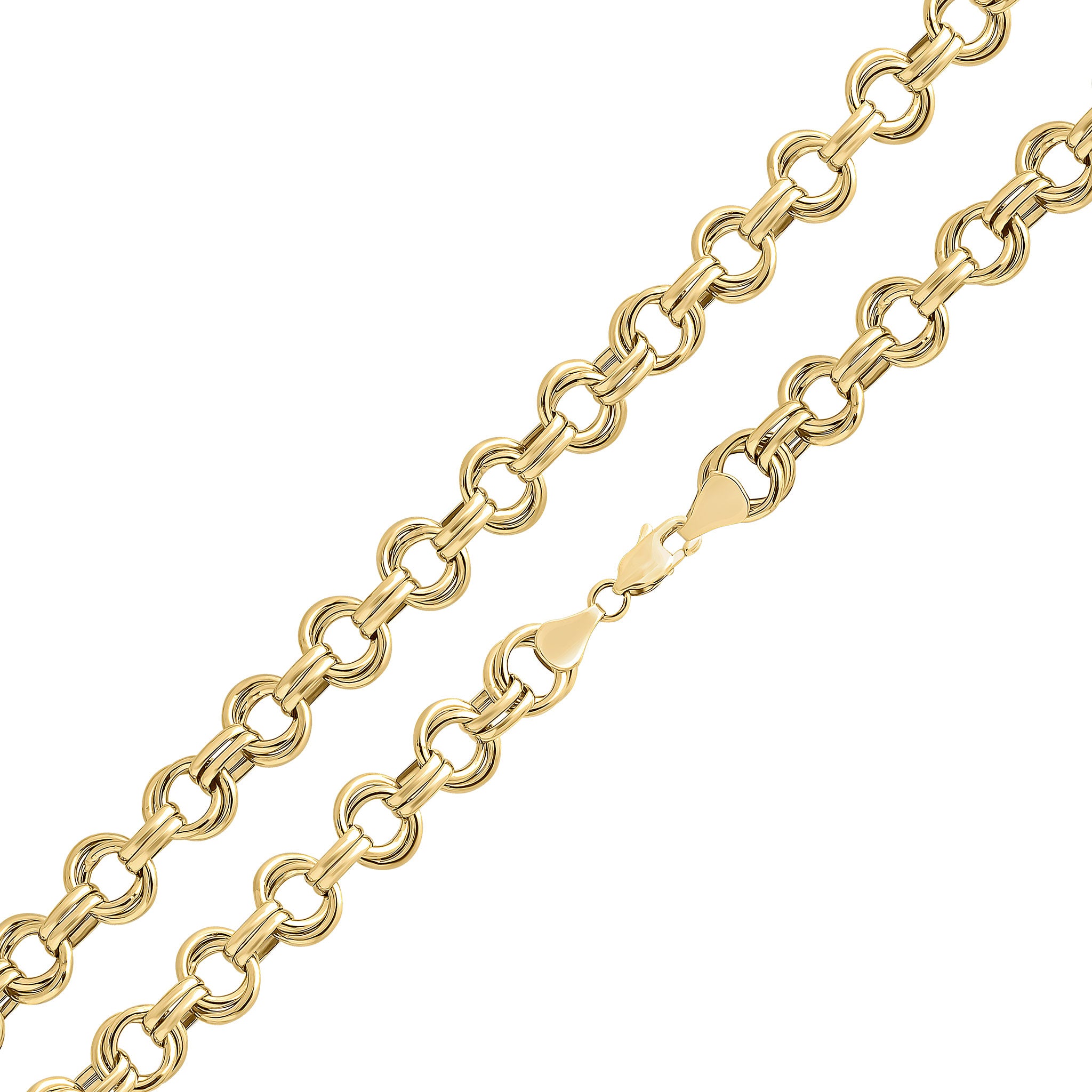 9ct Yellow Gold Handmade 9mm Fancy Round 7.5