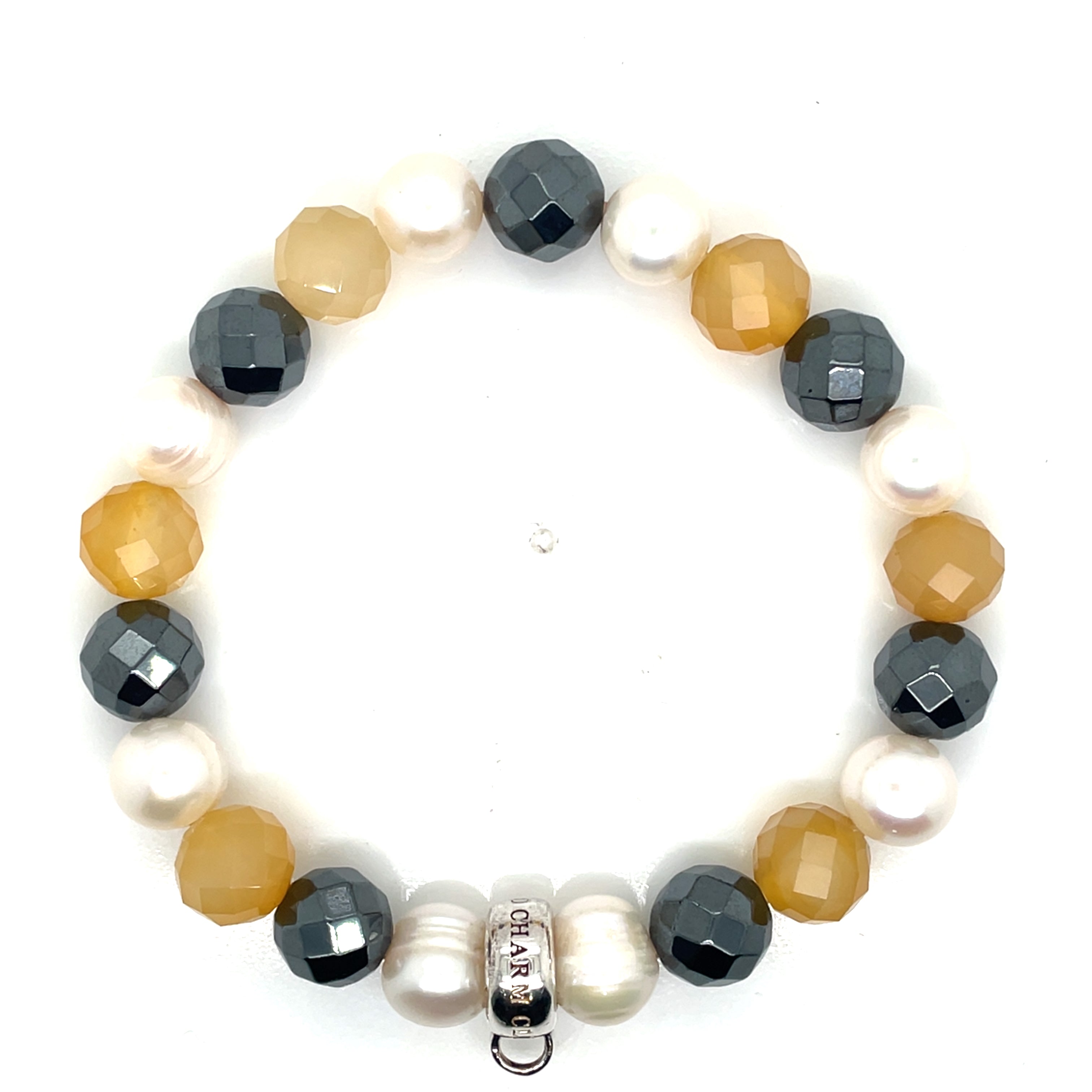 Thomas Sabo Agate, Haematite & Freshwater Pearl Bracelet