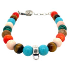 Thomas Sabo Multicoloured Stone Bead and Silver Bracelet