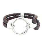 Thomas Sabo Brown Leather and Silver Bracelet