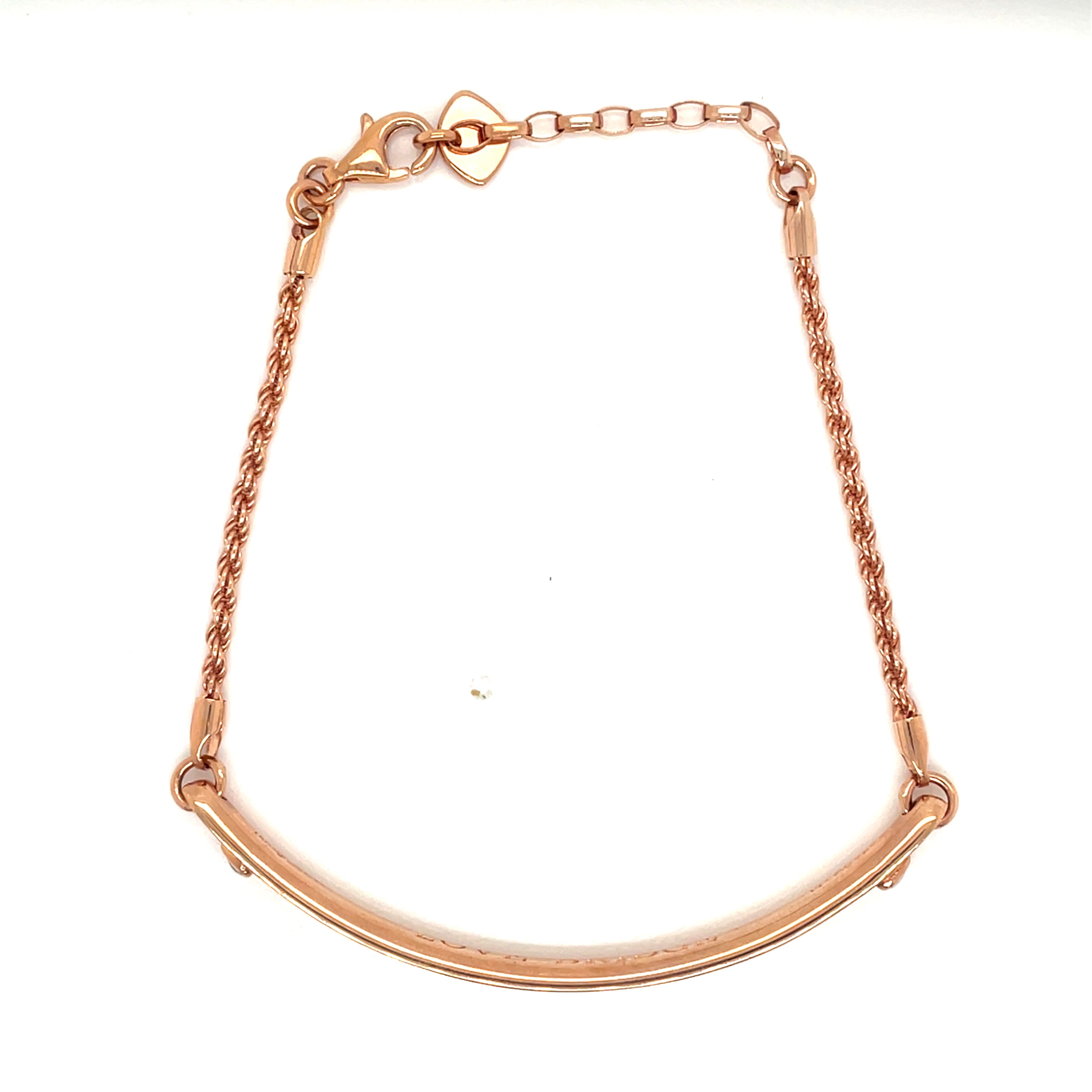 Thomas Sabo Rose Plated Heart CZ ID Bracelet