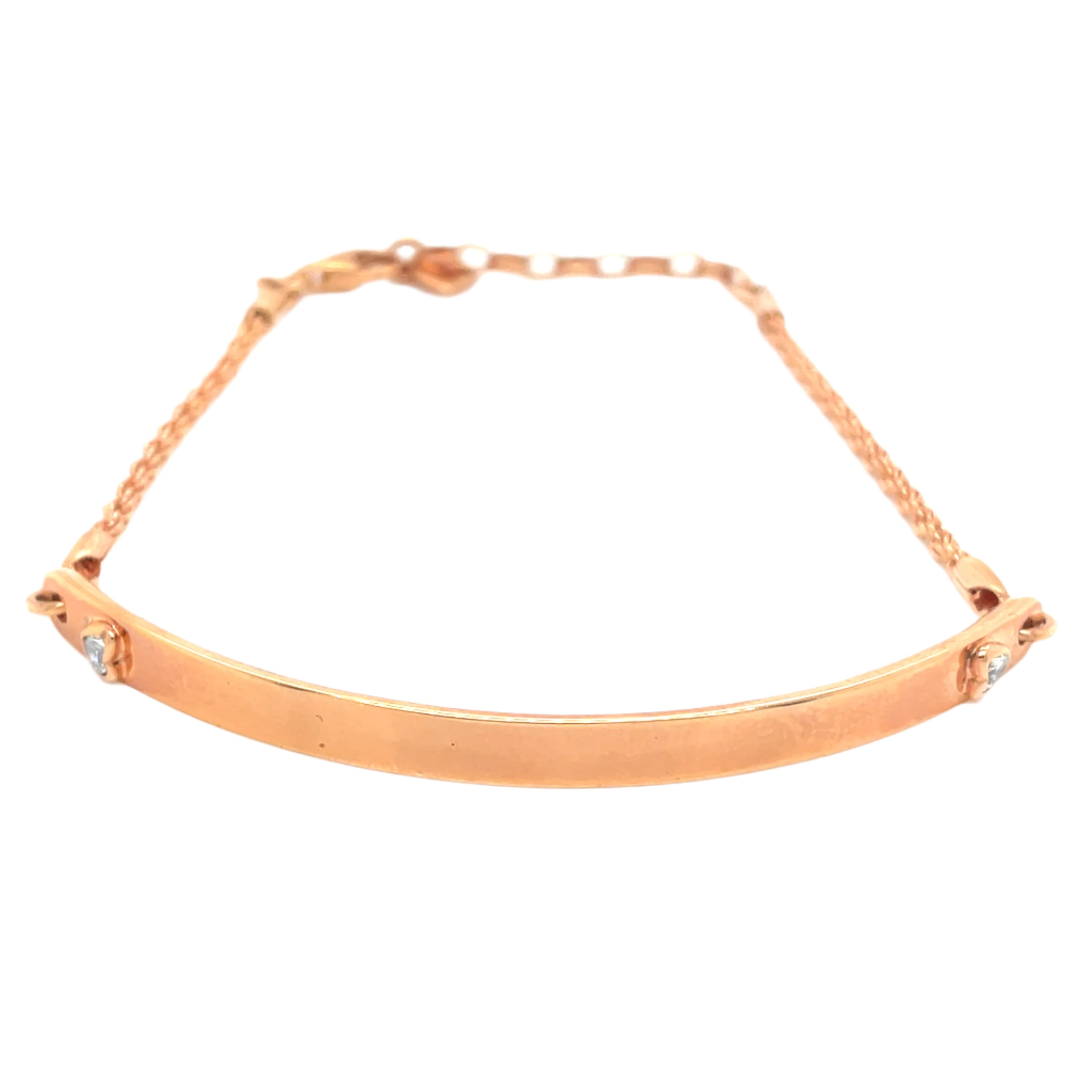 Thomas Sabo Rose Plated Heart CZ ID Bracelet