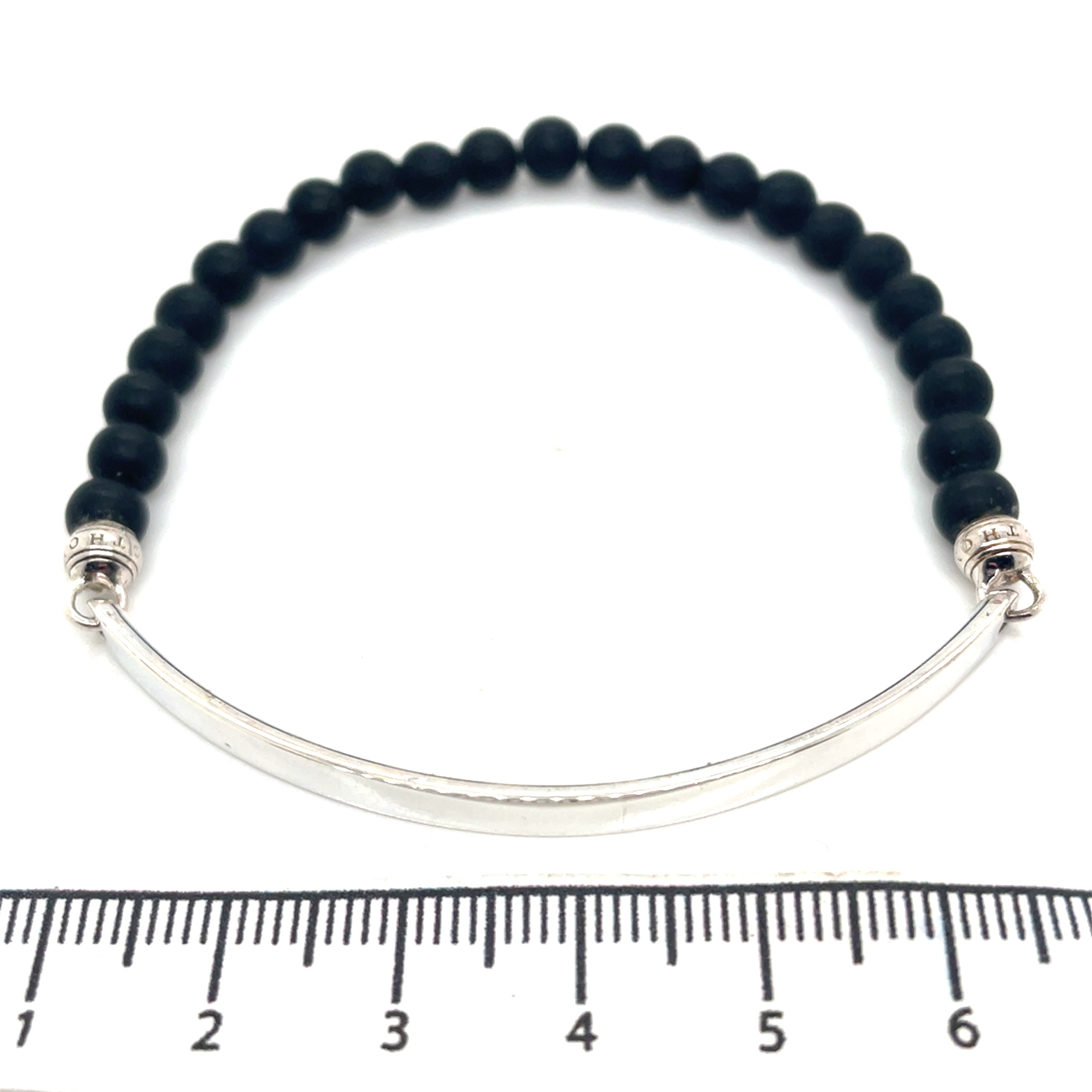 Thomas Sabo Silver Matte Black Obsidian Bracelet