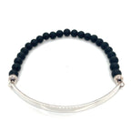 Thomas Sabo Silver Matte Black Obsidian Bracelet