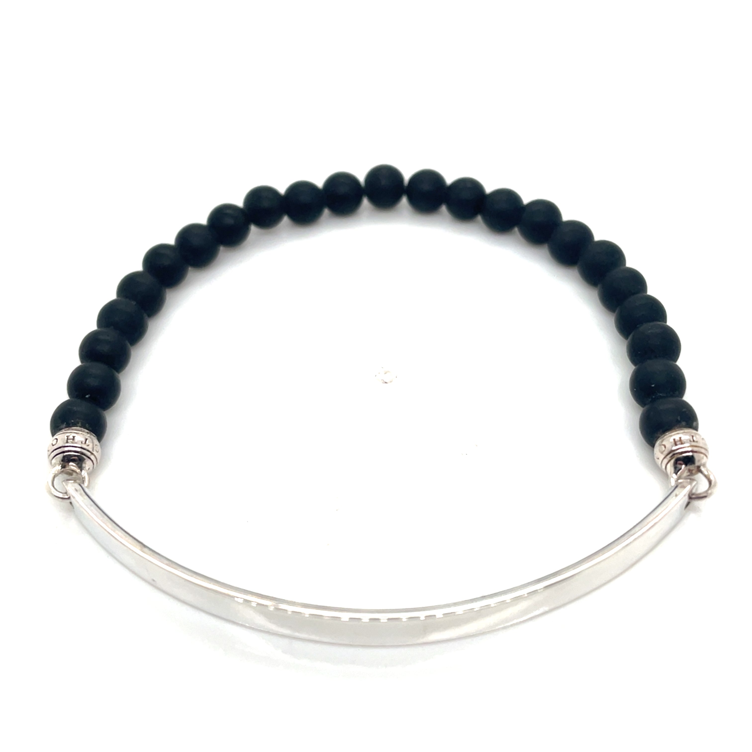 Thomas Sabo Silver Matte Black Obsidian Bracelet