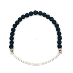 Thomas Sabo Silver Matte Black Obsidian Bracelet