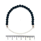 Thomas Sabo Silver Matte Black Obsidian Bracelet