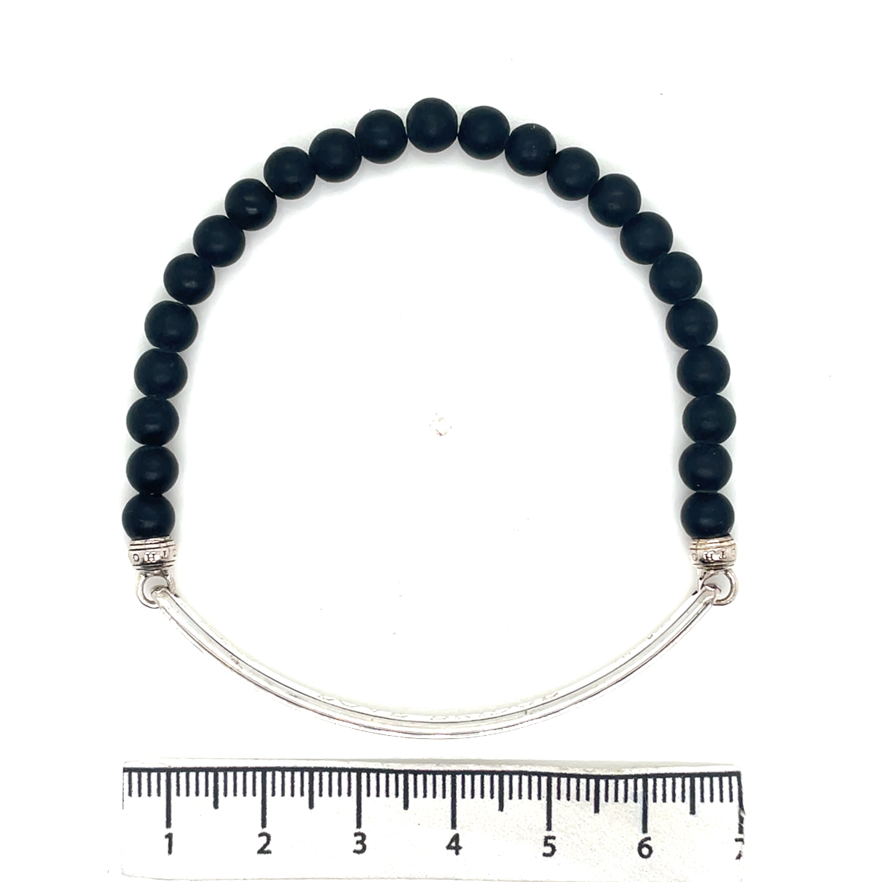 Thomas Sabo Silver Matte Black Obsidian Bracelet