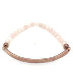 Thomas Sabo Love Bridge Rose Gold Plated Pink Quartz Bracelet