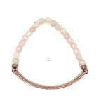 Thomas Sabo Love Bridge Rose Gold Plated Pink Quartz Bracelet