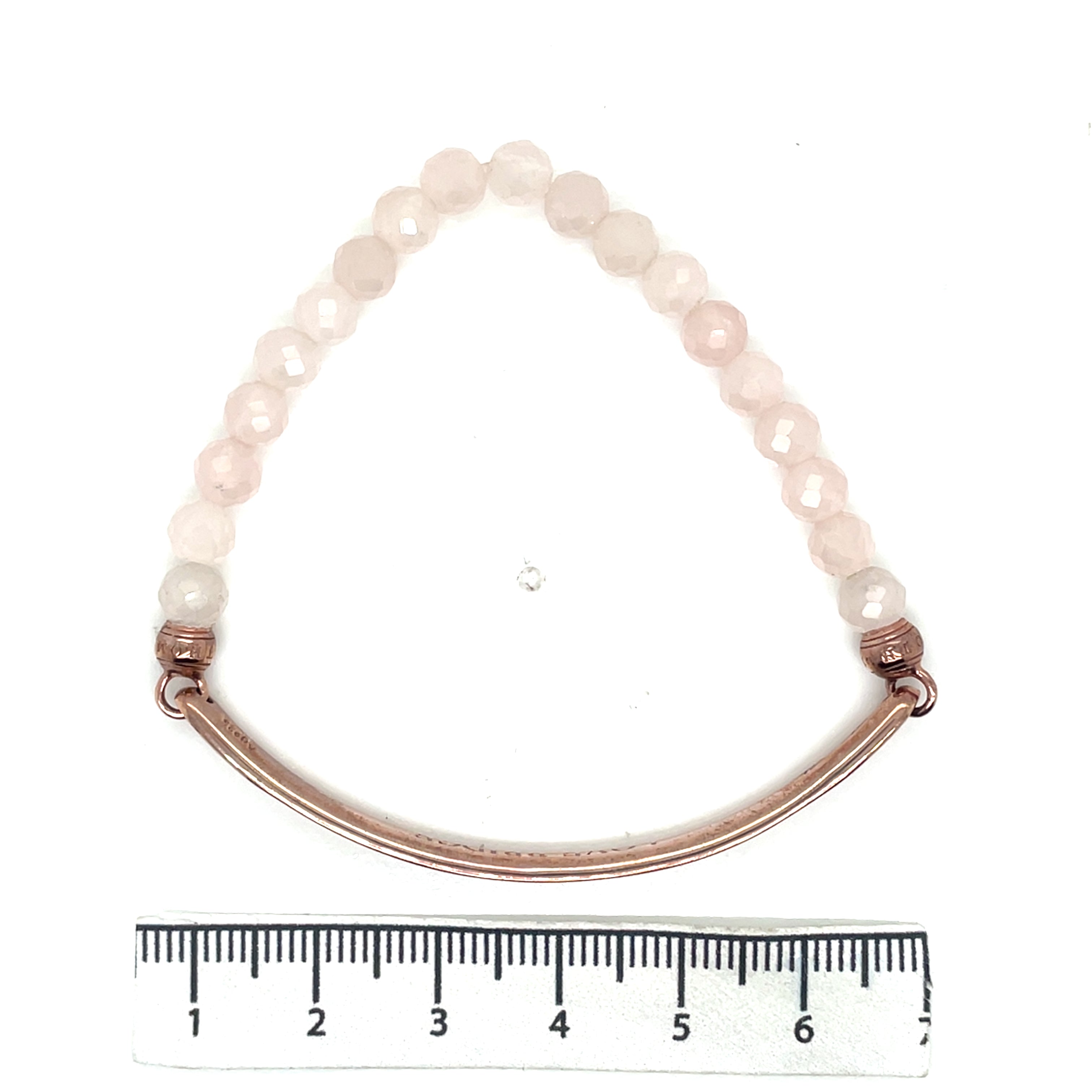 Thomas Sabo Love Bridge Rose Gold Plated Pink Quartz Bracelet