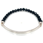 Thomas Sabo Silver Love Bridge Black Obsidian Bracelet