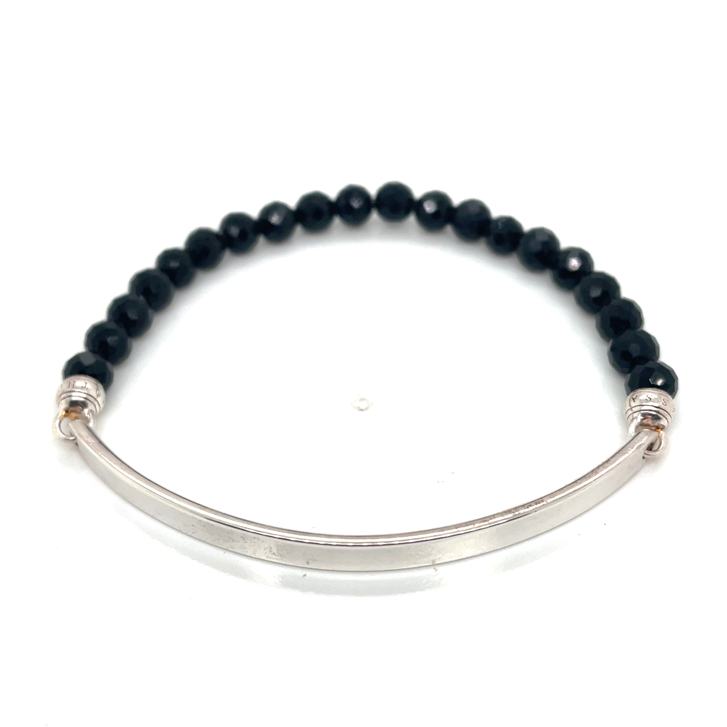 Thomas Sabo Silver Love Bridge Black Obsidian Bracelet