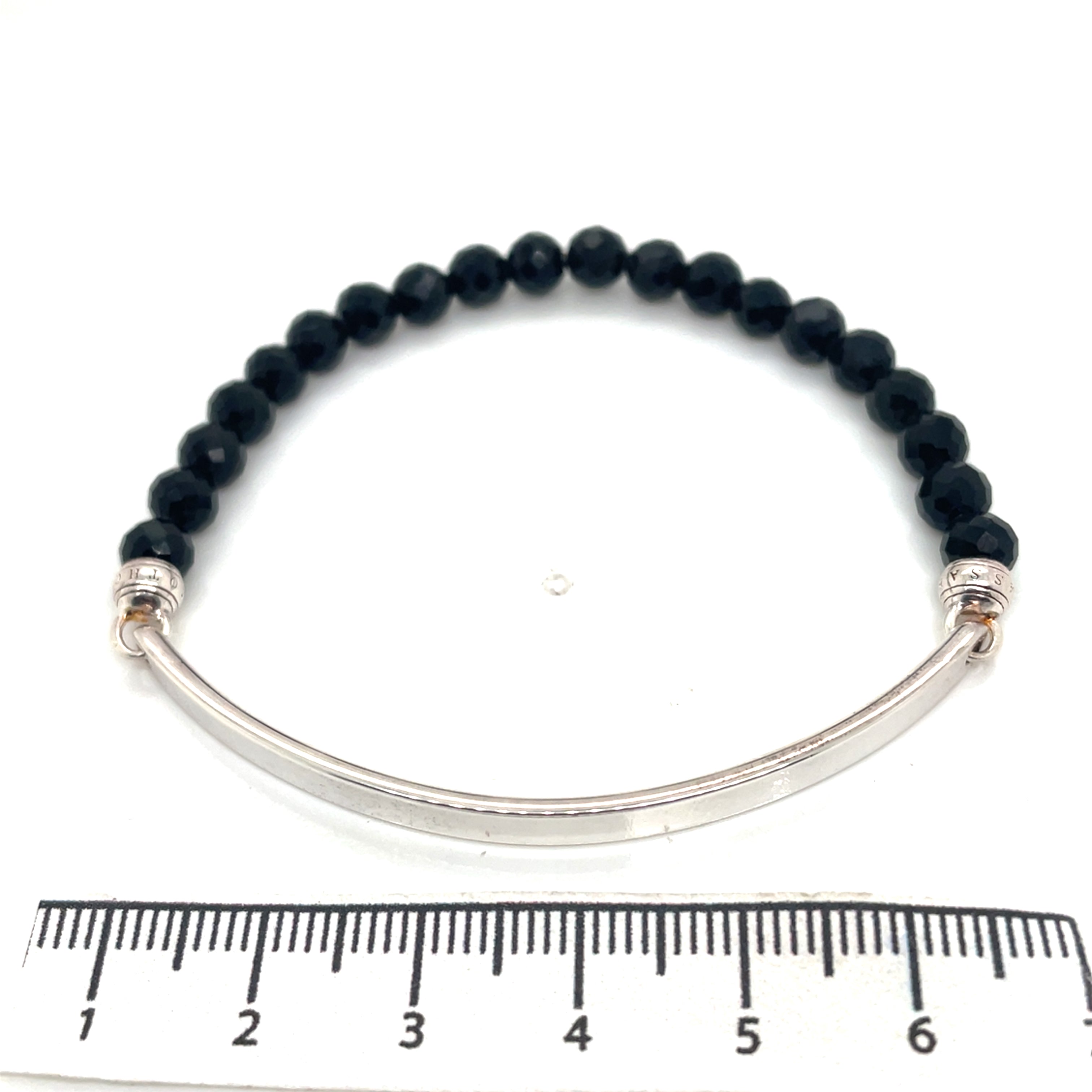 Thomas Sabo Silver Love Bridge Black Obsidian Bracelet