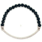 Thomas Sabo Silver Love Bridge Black Obsidian Bracelet