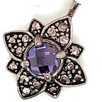 Thomas Sabo Purple Stone and Silver Flower Pendant