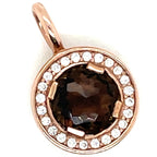 Thomas Sabo Brown Stone, Cubic Zirconia and Rose Gold Played Pendant