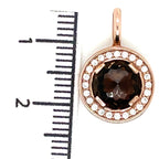 Thomas Sabo Brown Stone, Cubic Zirconia and Rose Gold Played Pendant