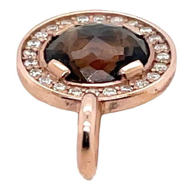 Thomas Sabo Brown Stone, Cubic Zirconia and Rose Gold Played Pendant