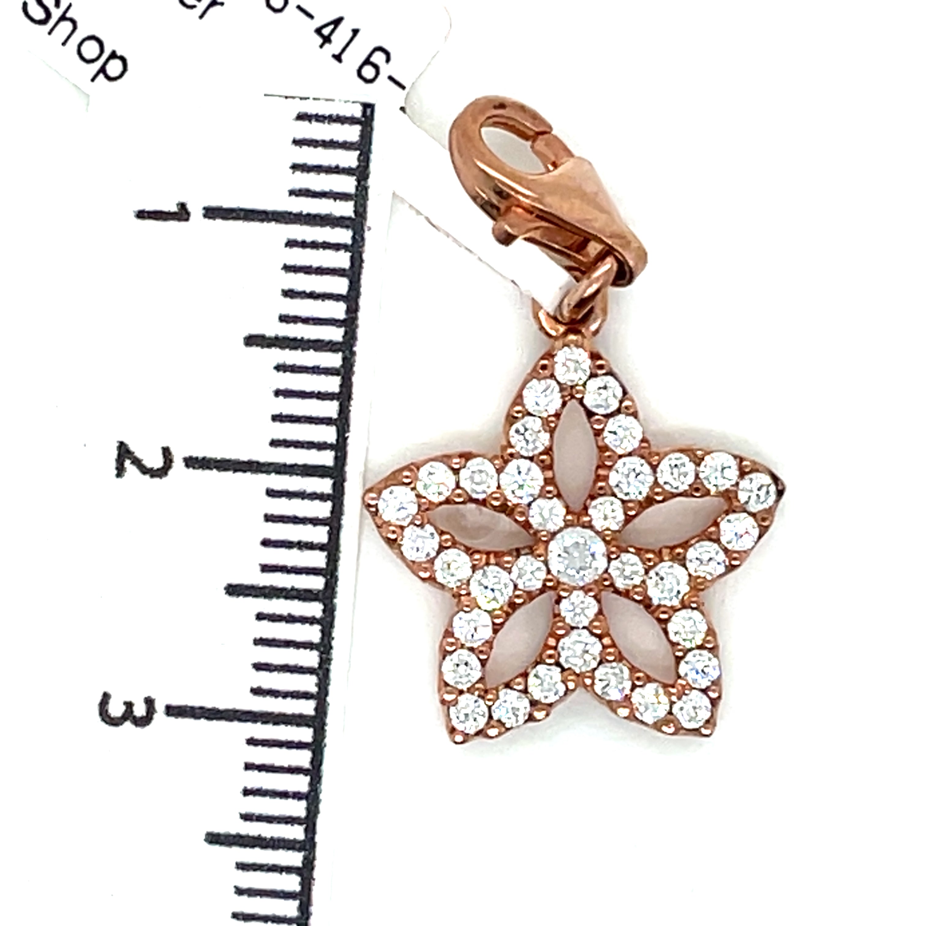 Thomas Sabo Cubic Zirconia and Rose Gold Plated Star Charm