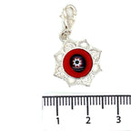 Thomas Sabo Red Glass Eye Silver and Cubic Zirconia Charm