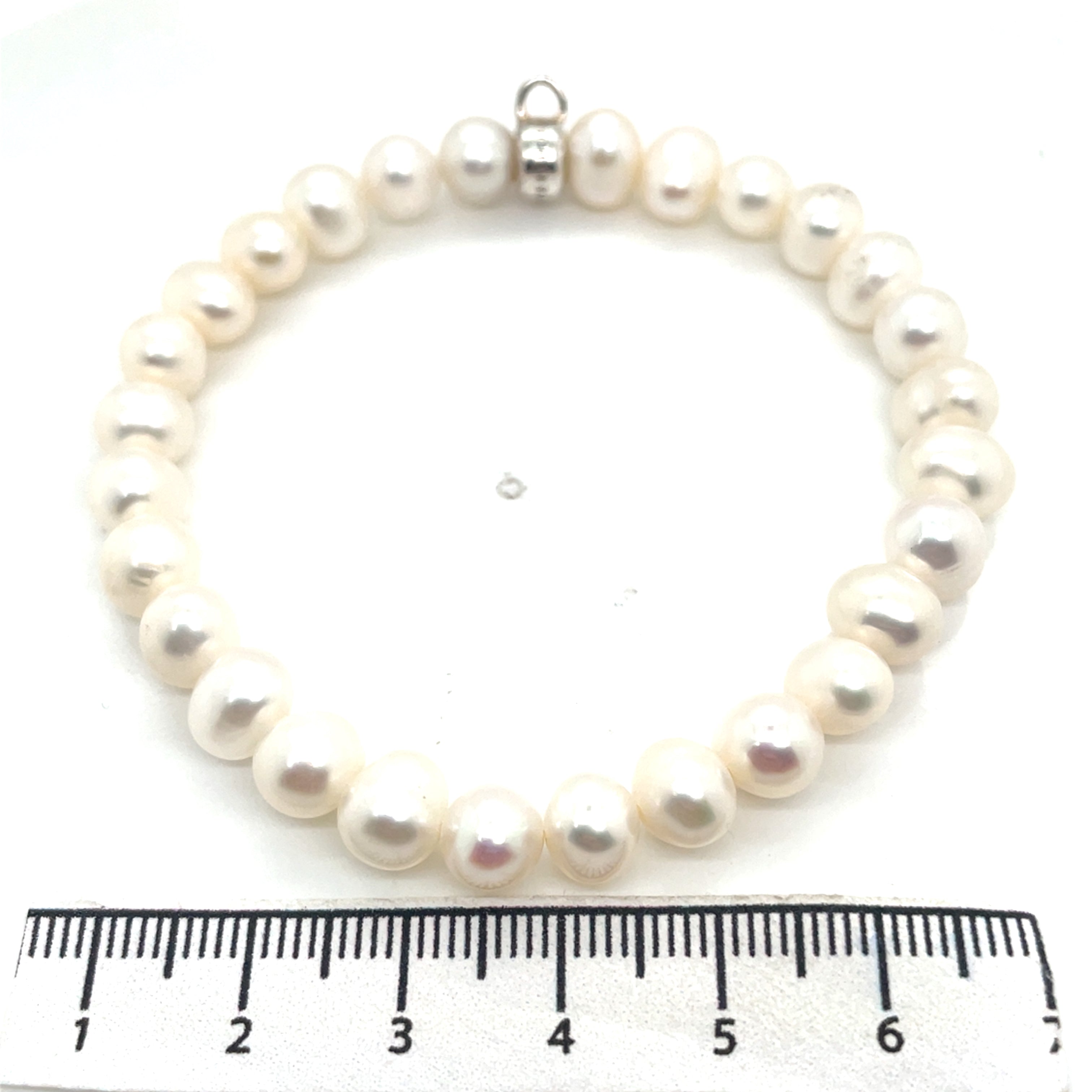Thomas Sabo Silver Freshwater Pearl Charm Bracelet