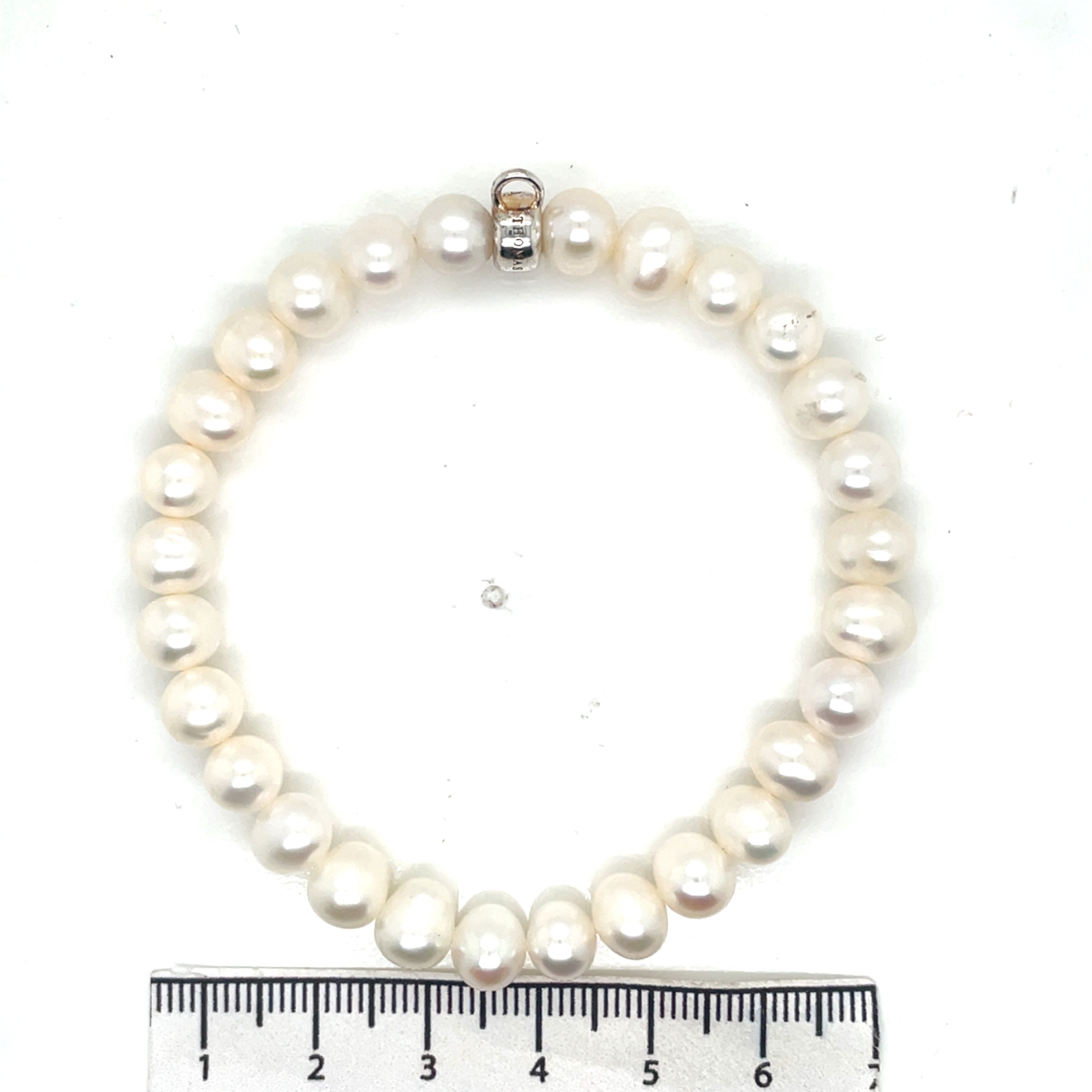 Thomas Sabo Silver Freshwater Pearl Charm Bracelet