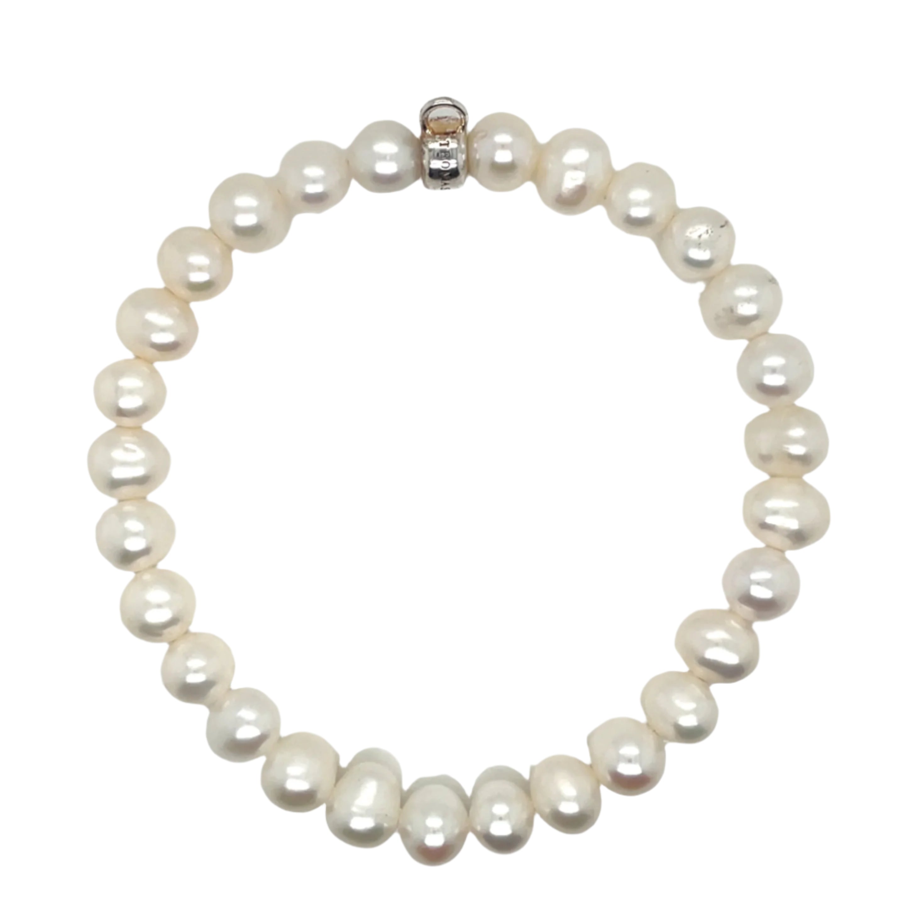 Thomas Sabo Silver Freshwater Pearl Charm Bracelet