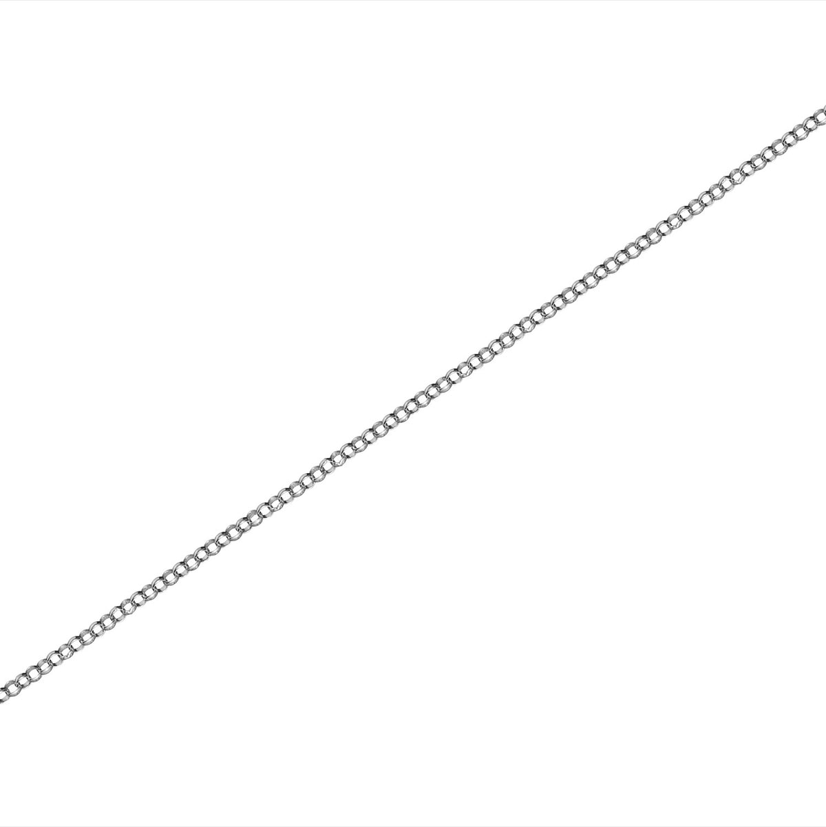 9ct White Gold Round Mini Belcher 16