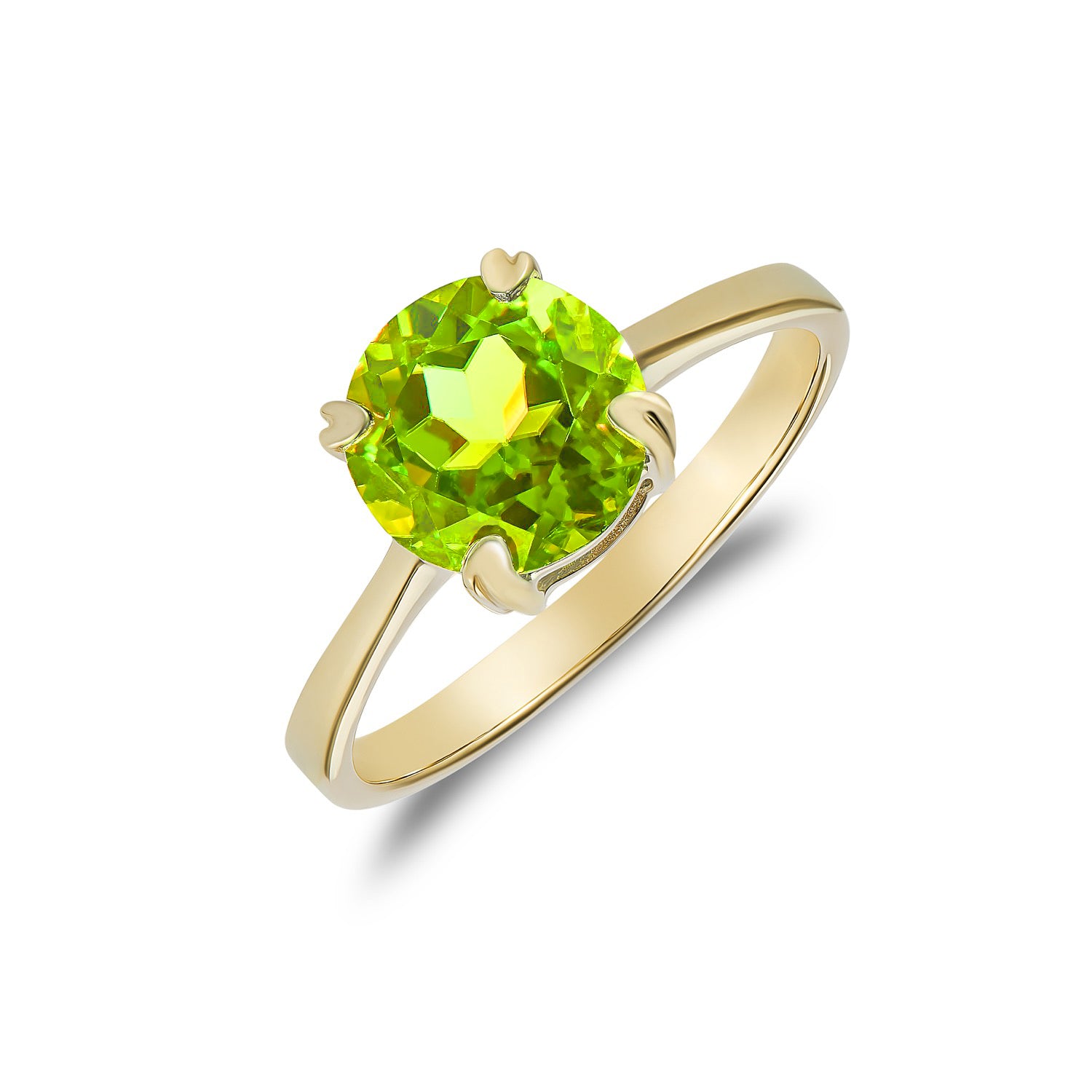 9ct Yellow Gold 8mm Rd Peri S/S Clw