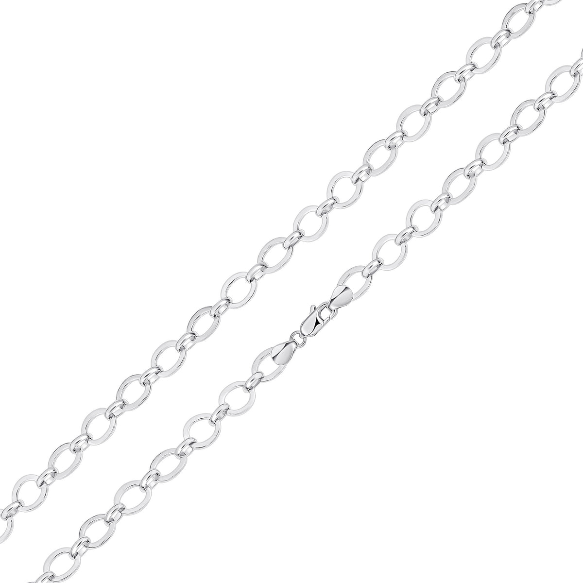 Silver 7mm Flat Oval 1