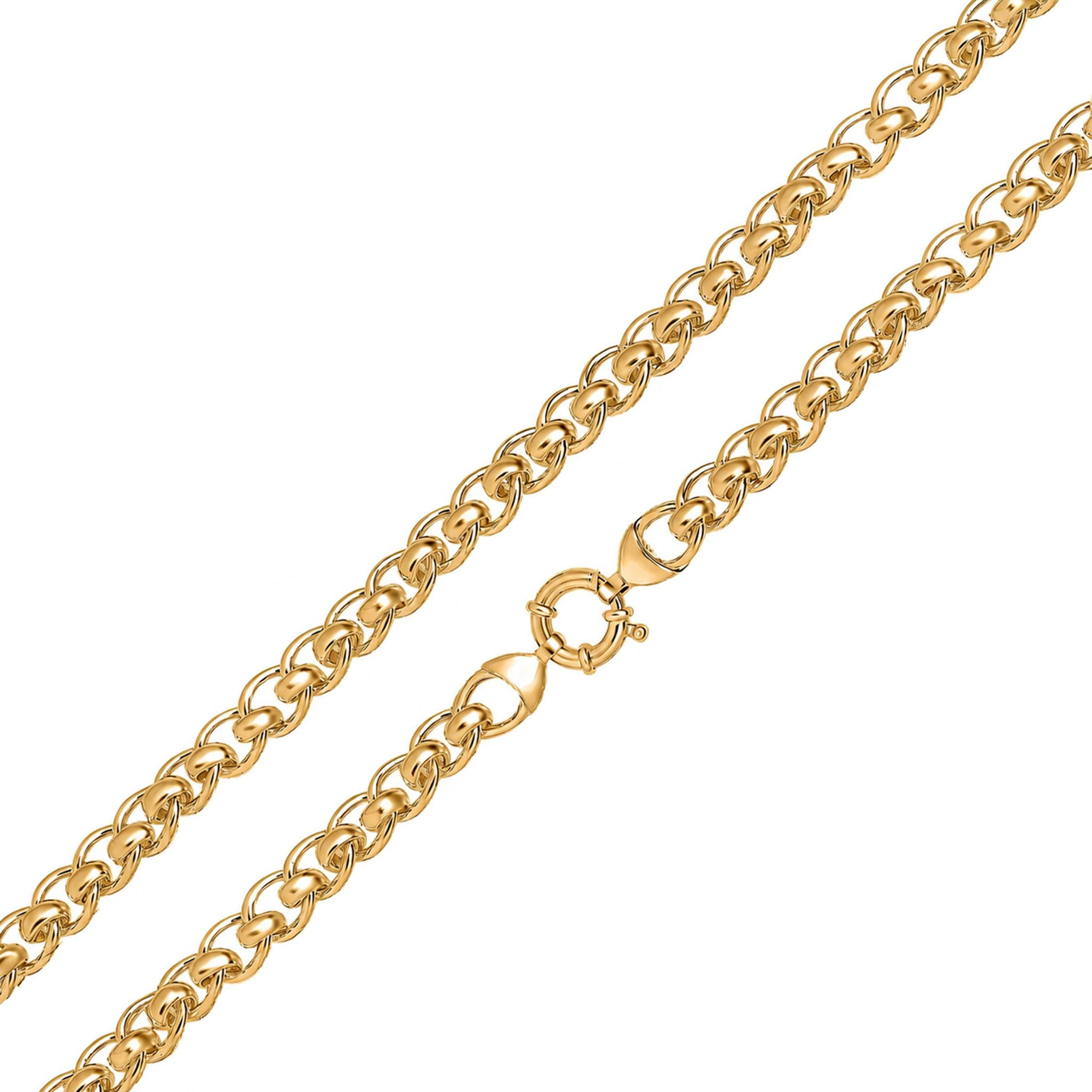 18ct Vermeil 10mm Rollerball 18" Bolt Ring