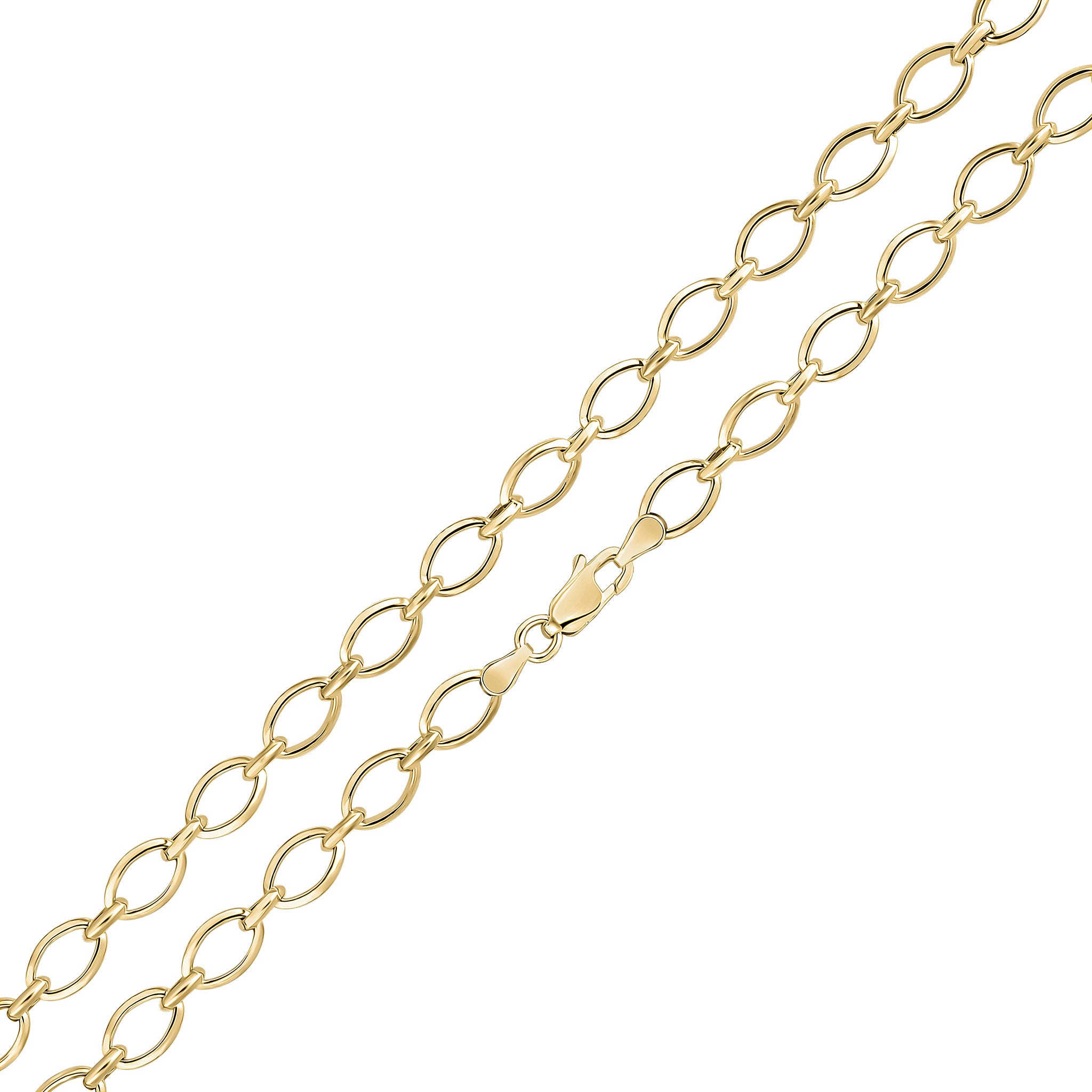 9ct Yellow Gold Handmade 6.3m Fancy Belcher 7.5